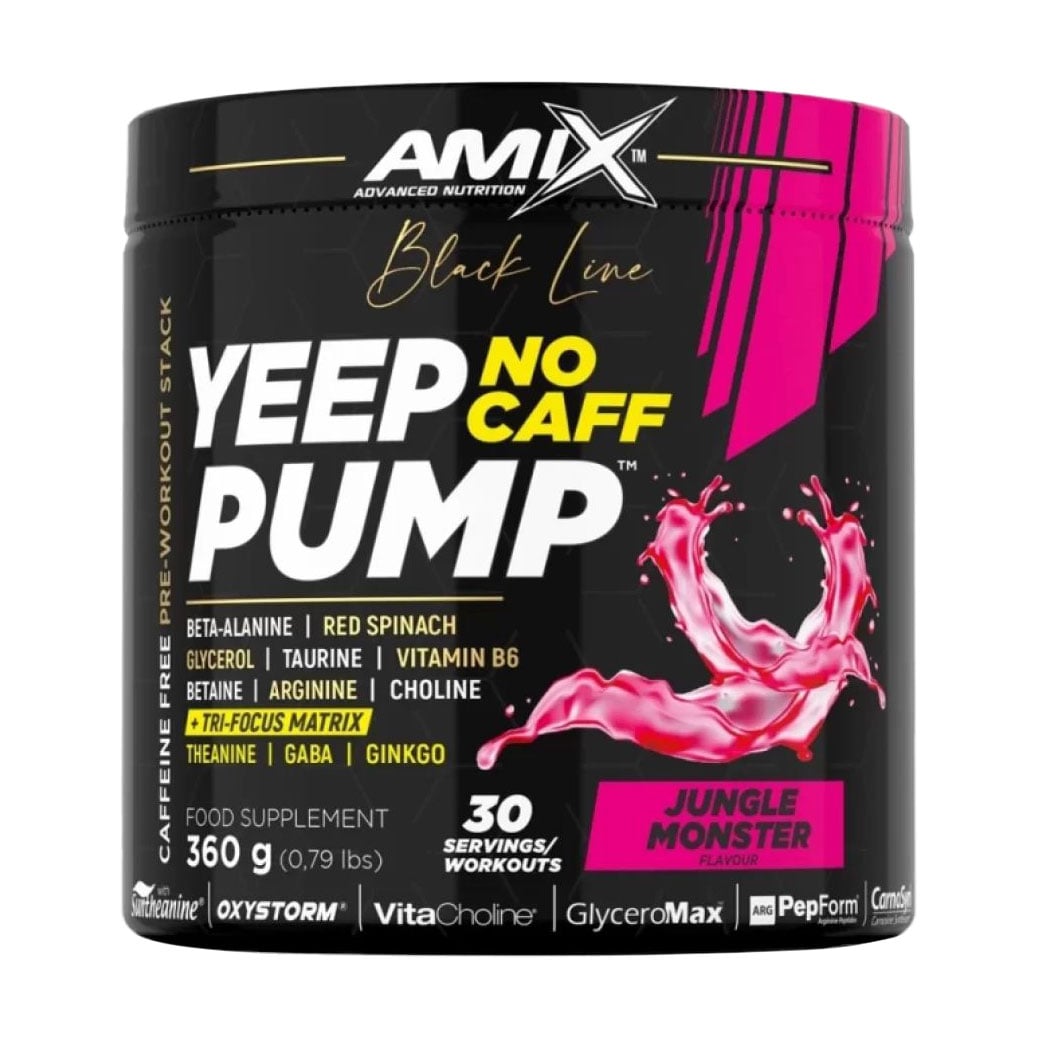 Передтренувальний комплекс Amix Nutrition Black Line Yeep Pump No Caff Jungle Monster в порошку, 360 г